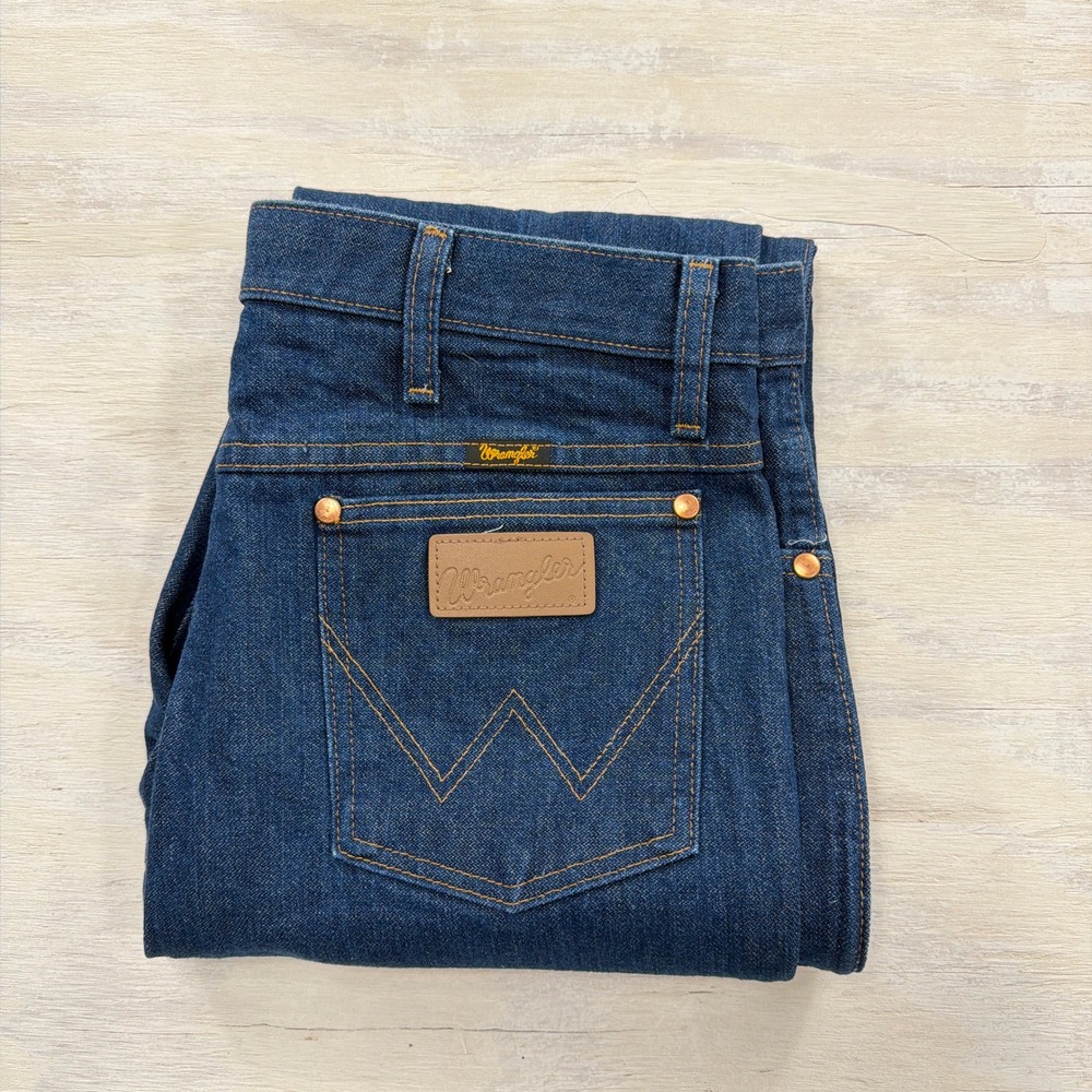 Wrangler Jeans Cowboy Cut 936DEN 34x36 Slim Fit Rigid Indigo Blue Denim Mens